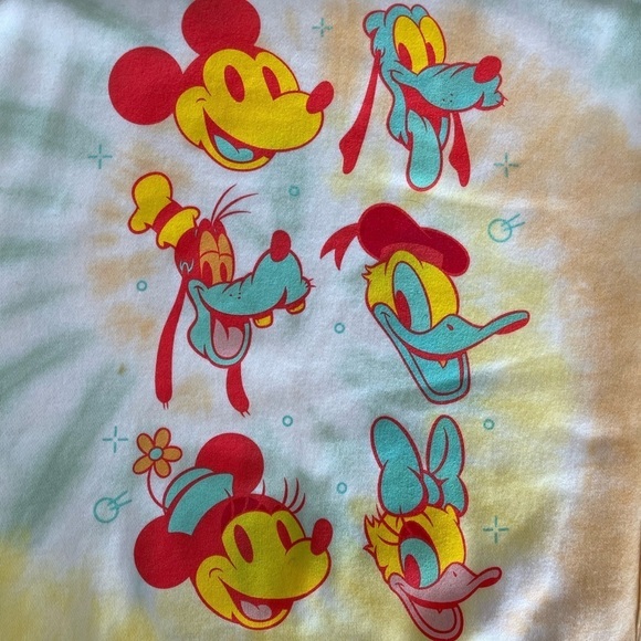 Disney Mickey Minnie Pluto Donald and Daisy Duck Sweatshirt in a Tie Dye Large - Picture 13 of 13
